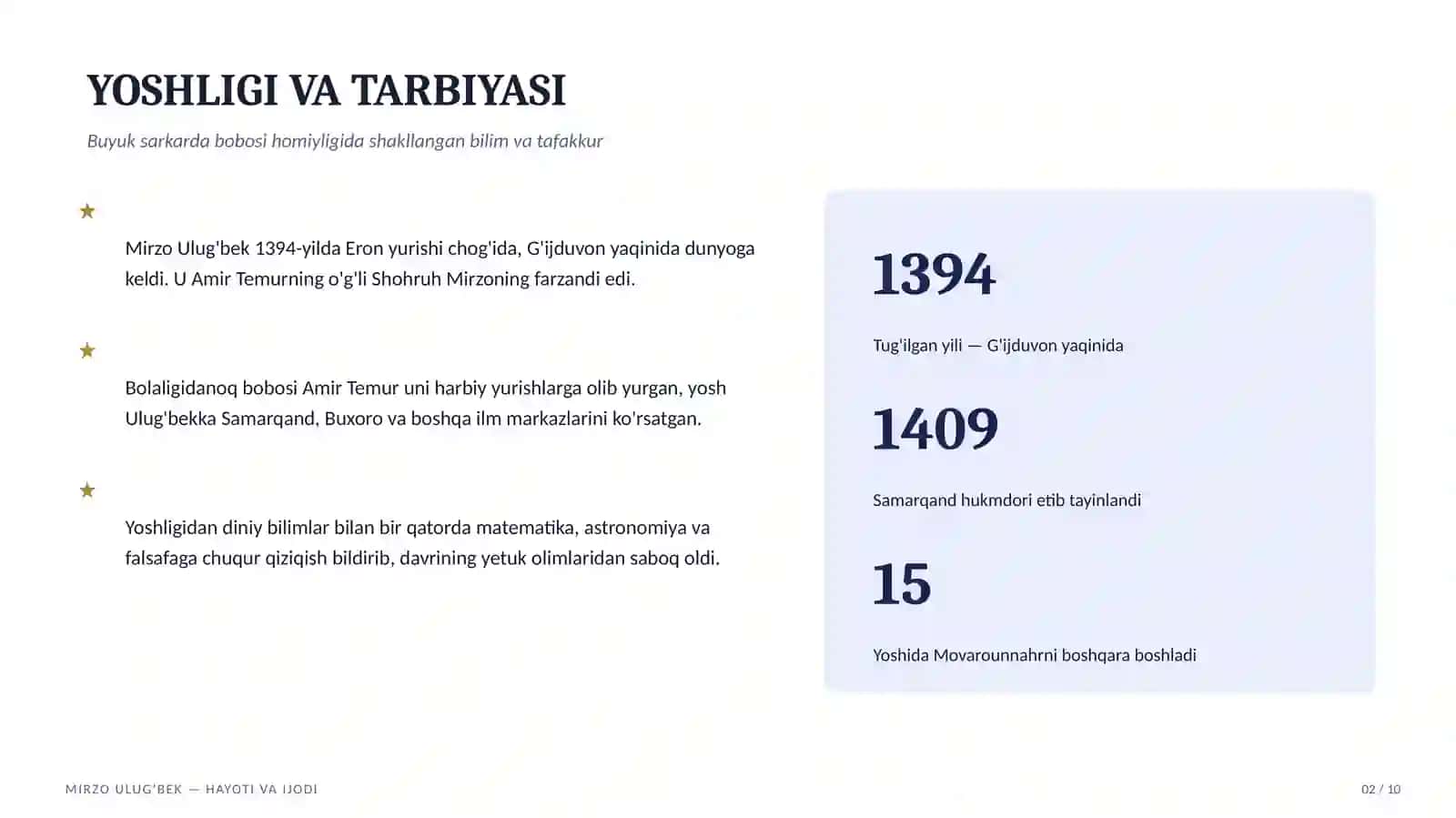 tarix fanidan taqdimot 2
