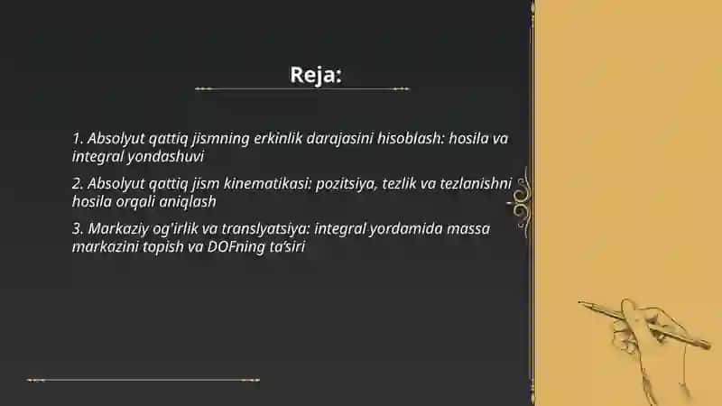 Hosilа vа integrаllning fizikаviy mаsаlаlаrgа tаdbiqi 2