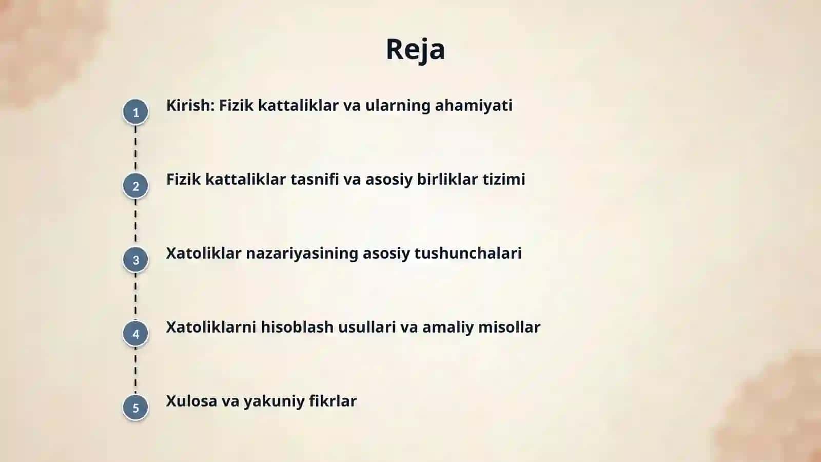 Fizik kattaliklar va ularning birliklari xatoliklar nazariyasi 2