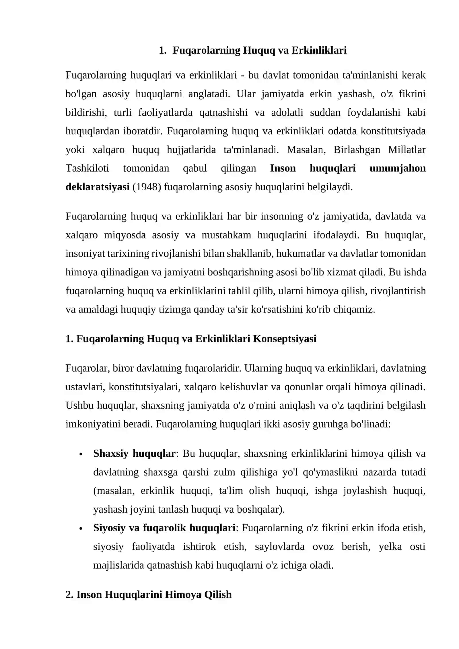 Fuqarolarning huquq va erkinliklarini cheklash 2