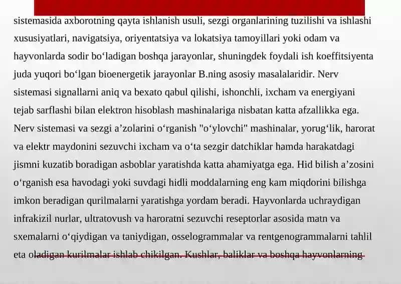 BIONIKA ASOSLARI VA UNI INSON HAYOTIDAGI OʻRNI 2