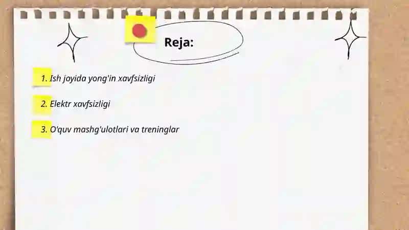 Ish joyida texnika xavfsizligi 2