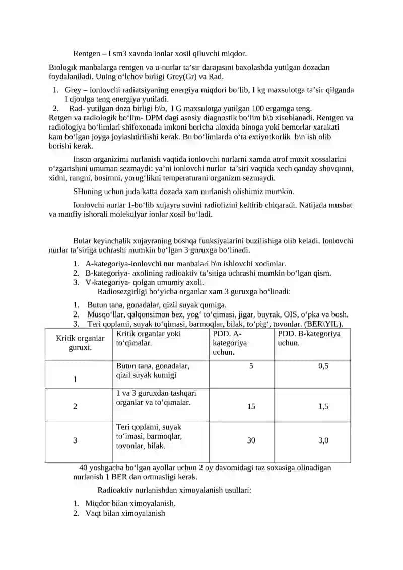 DPMlarda INMlardan foydalanilganda dozimetrik va radiometrik nazorat o‘tkazishning asoslari 2