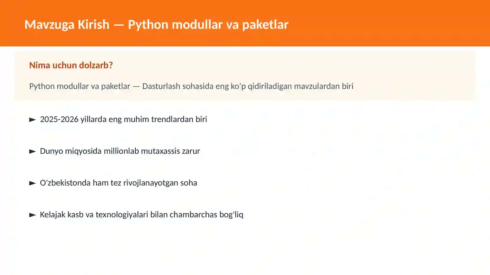 DASTURLASH | PYTHON DASTURLASH 2
