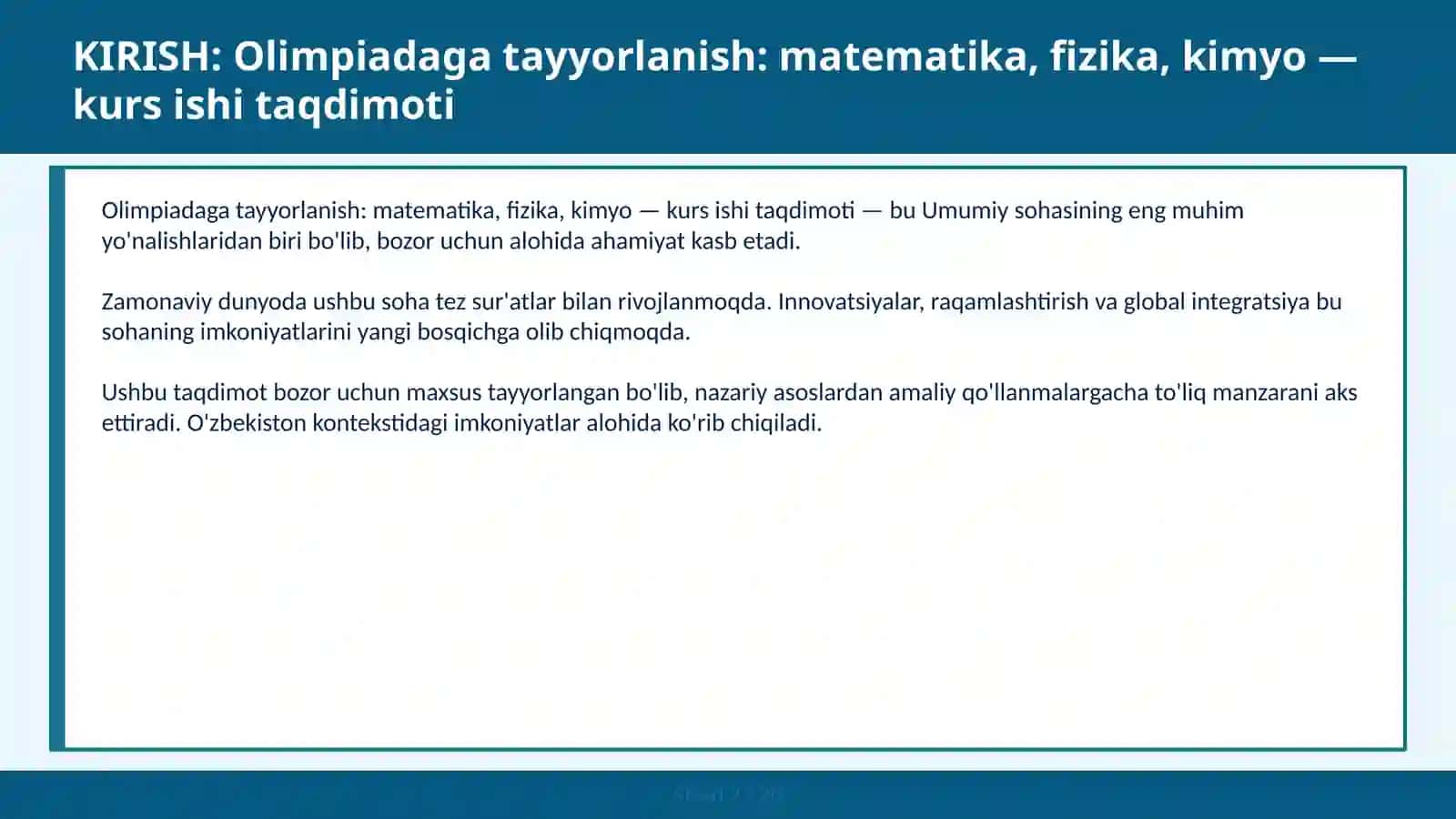 KURS ISH TAQDIMOTI 2