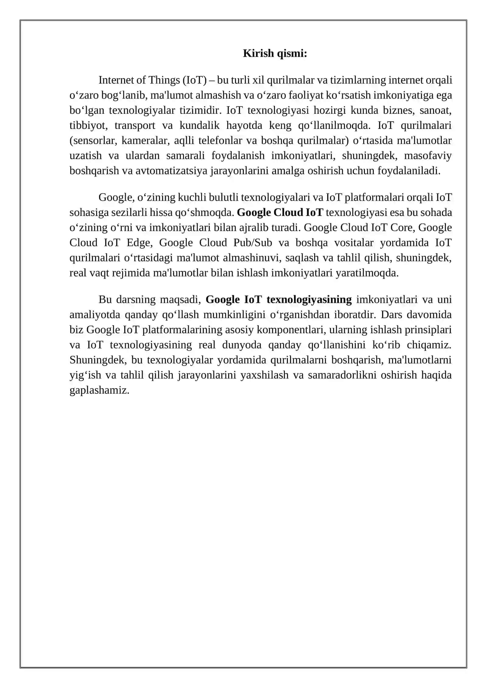 Google IoT Texnologiyasi 2