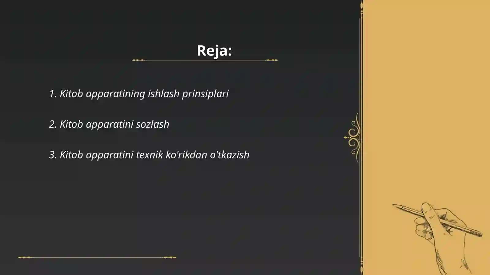 Kitob apparati bilan ishlash 2