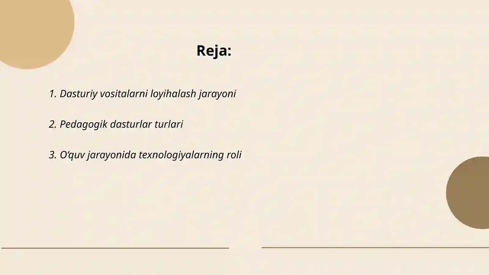 Pedagogik dasturiy vositalarni loyihalash 2