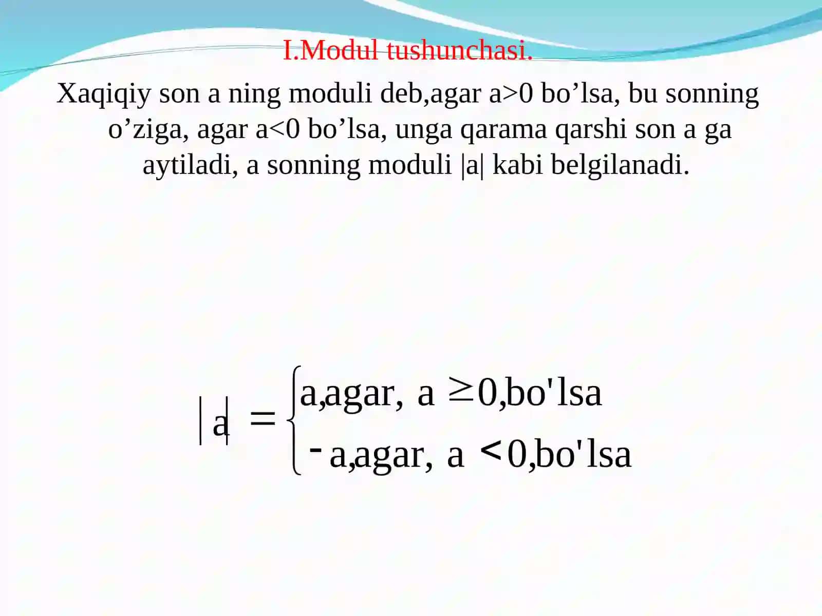 Modulli tengsizliklar 2