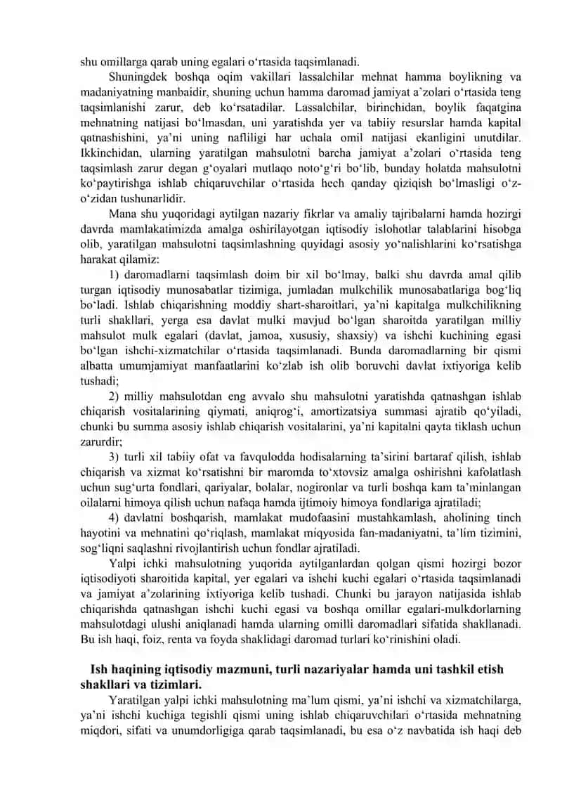 Ish haqqi va mehnat munosabatlari 2