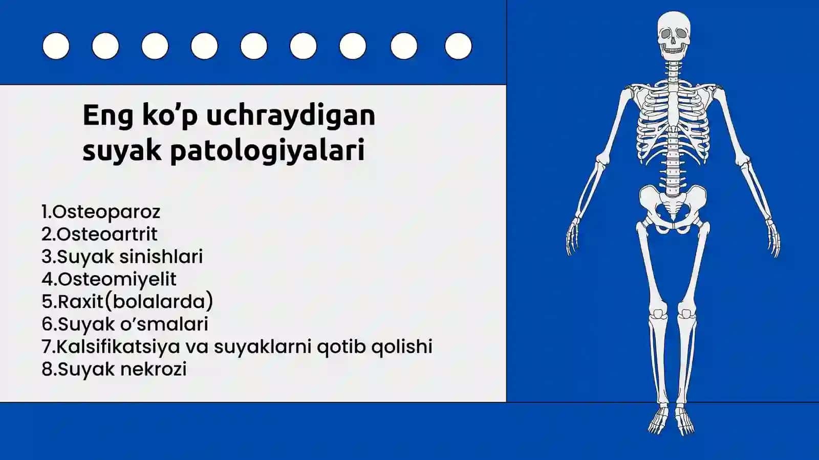 Suyaklar patologiyalari. Endoprotezlash. Osteoparoz. Osteoartrit 2