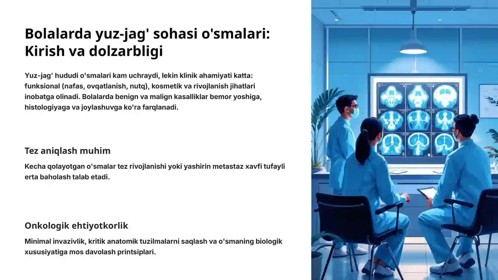 Bolalarda yuz-jag' sohasi o'smalarining o'ziga xos xususiyatlari va onkologik ehtiyotkorlik 2