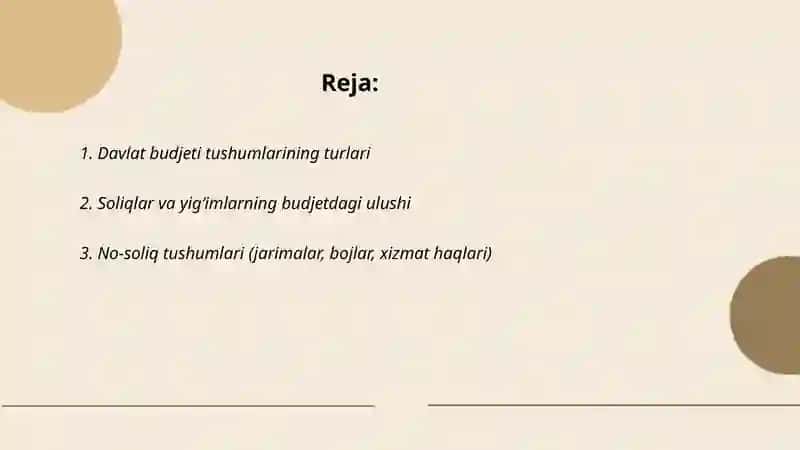 Davlat budjeti va davlat maqsadli jamg'armalari budjetlari pul mablag'lari tarkibi 2