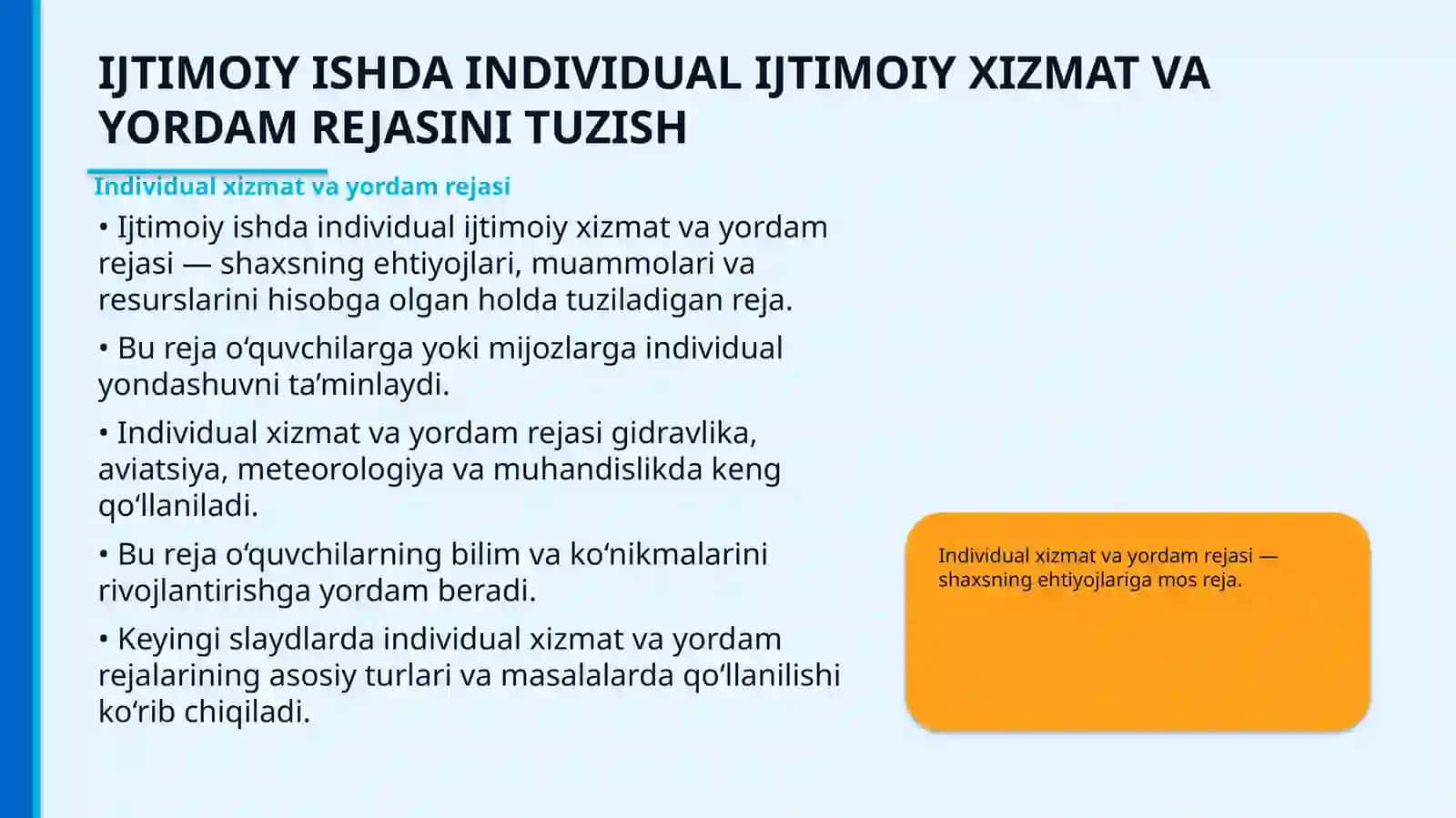 Individual Ijtimoiy Xizmat va Yordam Rejasi 2