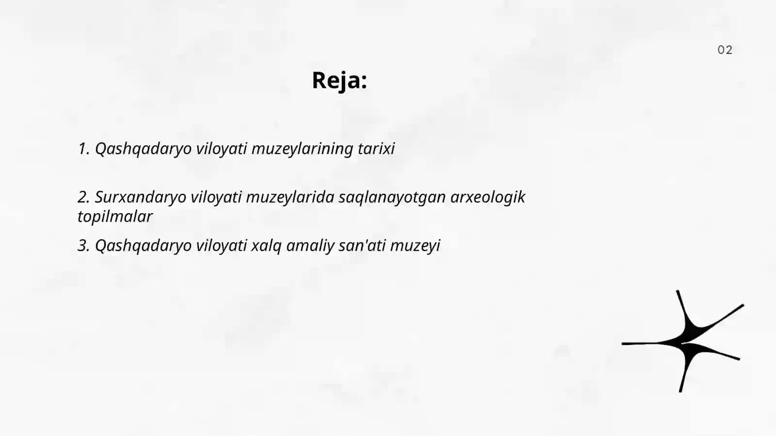 Qashqadaryo viloyati va Surxandaryo viloyatidagi muzeylar haqida 2