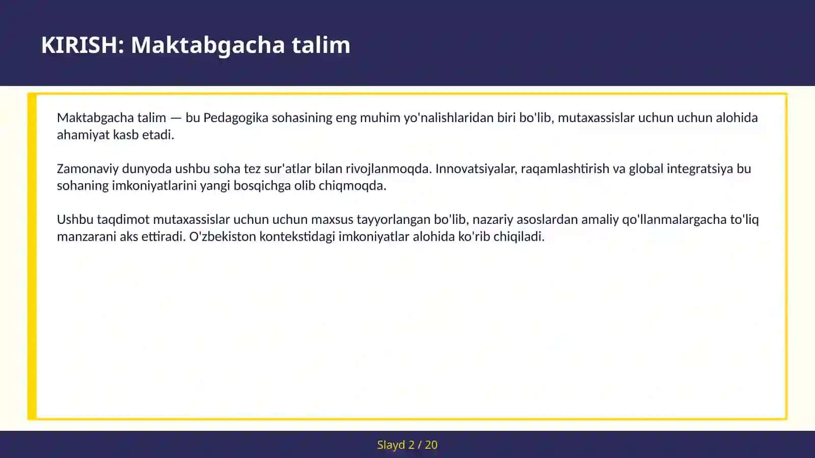 MAKTABGACHA TALIM 2