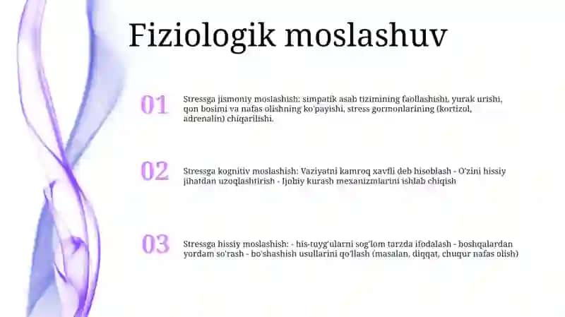 Stressga Moslashish 2