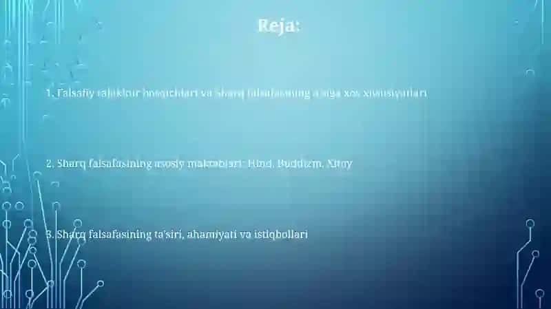 Falsafiy tafakkur bosqichlari.Sharqfalsafasi 2