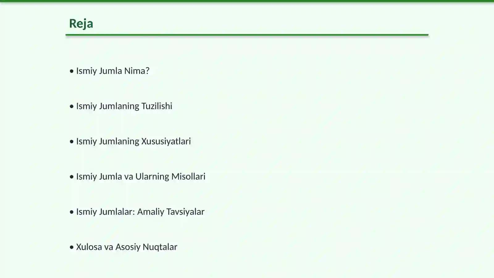 Ismiy Jumla: Tushuncha va Xususiyatlari 2