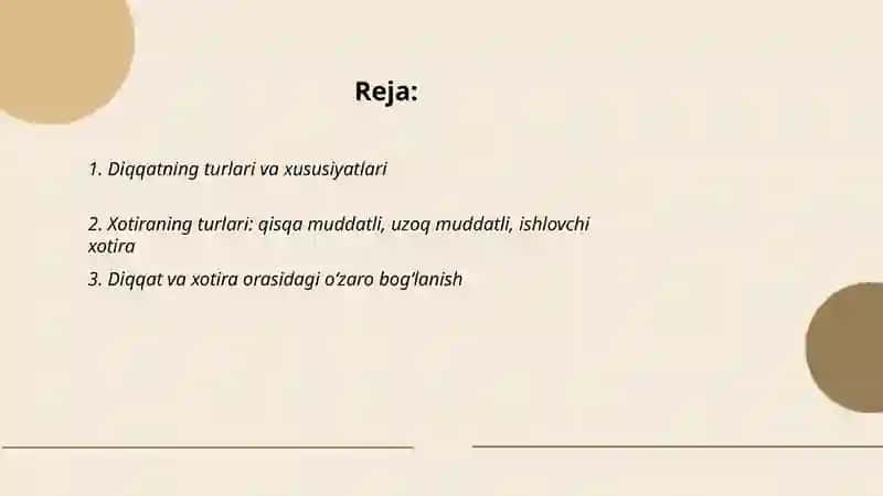 Diqqat va xotira 2