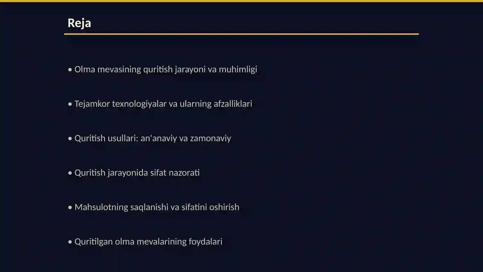 Olma mevasini quritish texnologiyalari 2