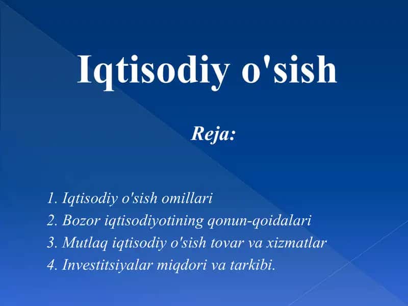 Iqtisodiyot oʻsishi 2