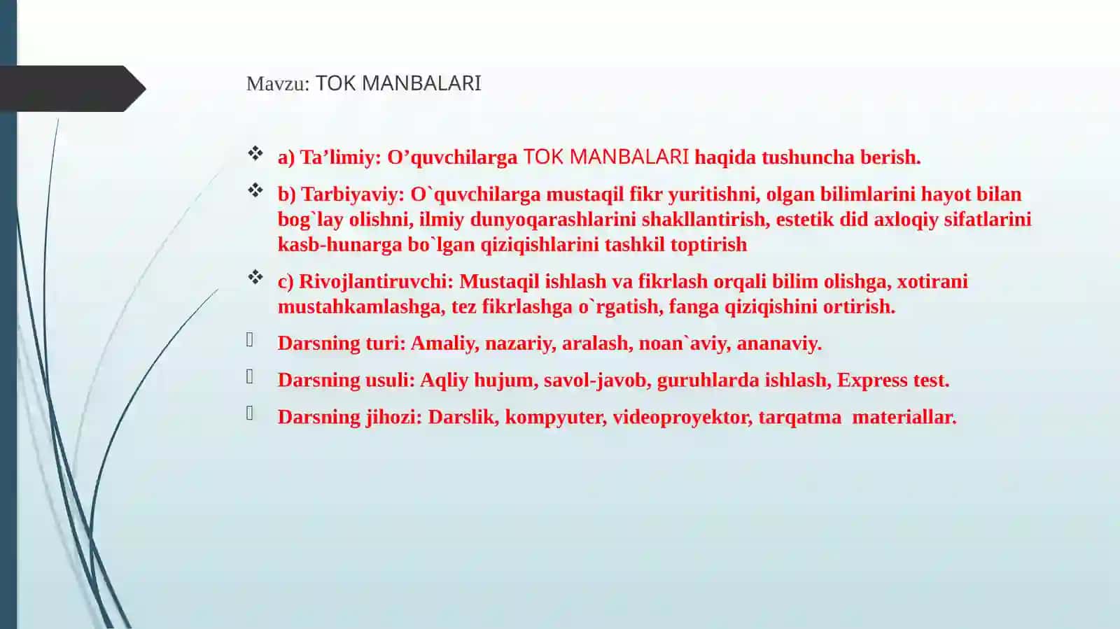 TOK MANBALARI 2