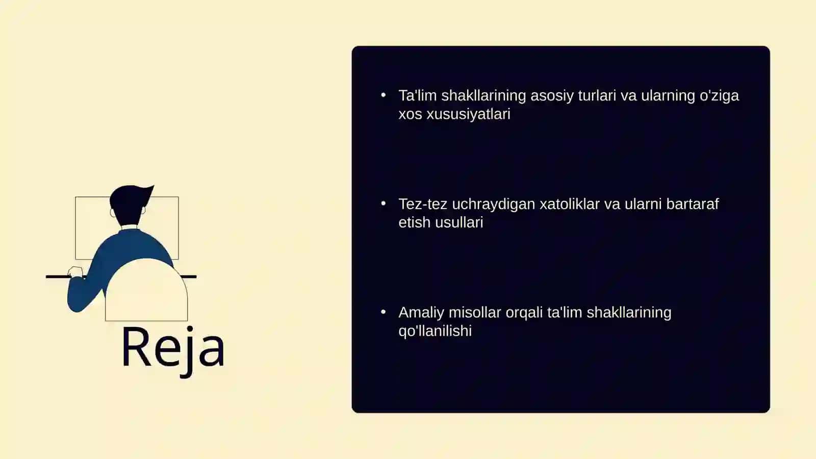 Oliy ta'limda ta'lim shakllari 2