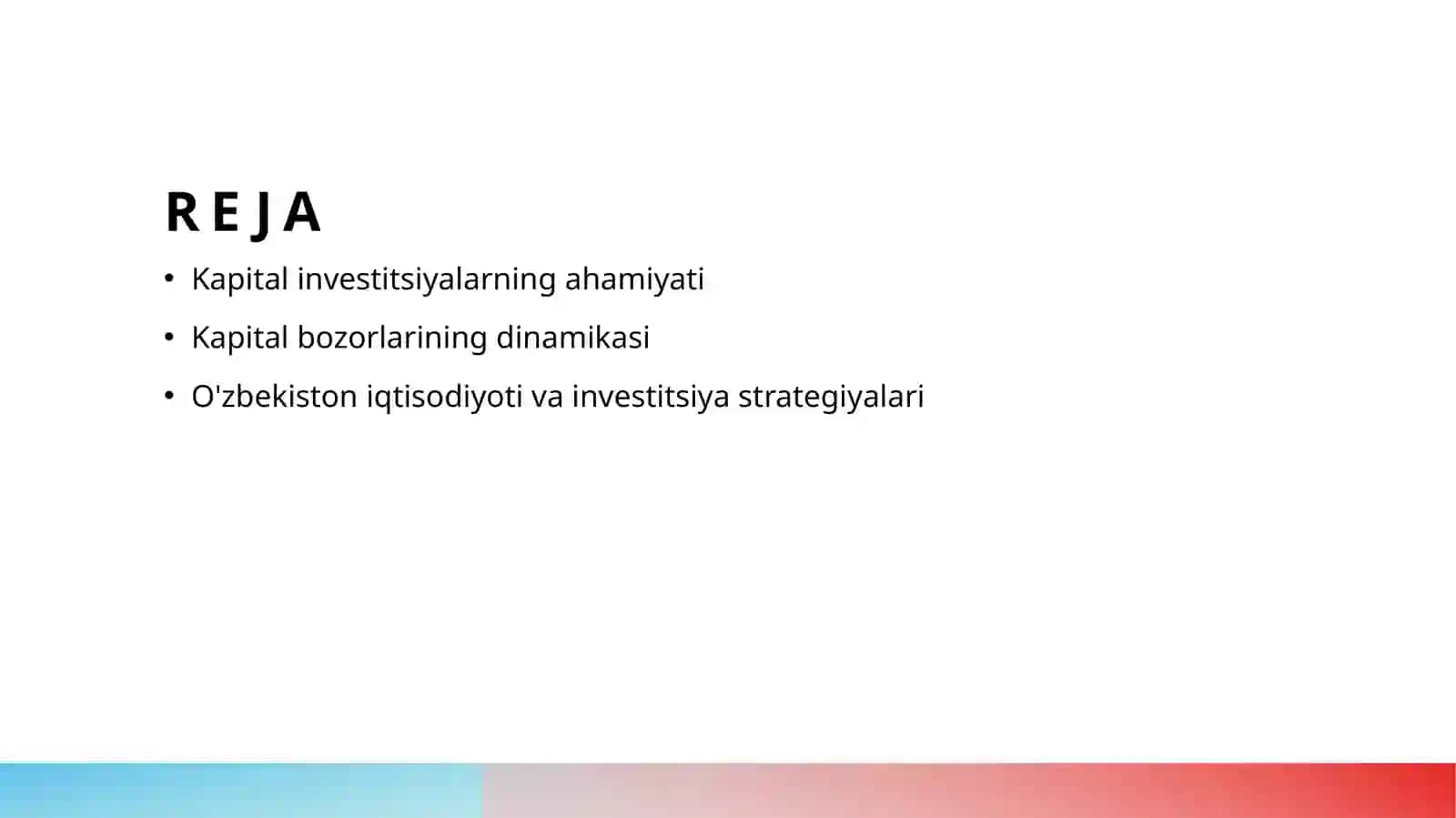 Kapital qõyilmalar va kapital bozor 2