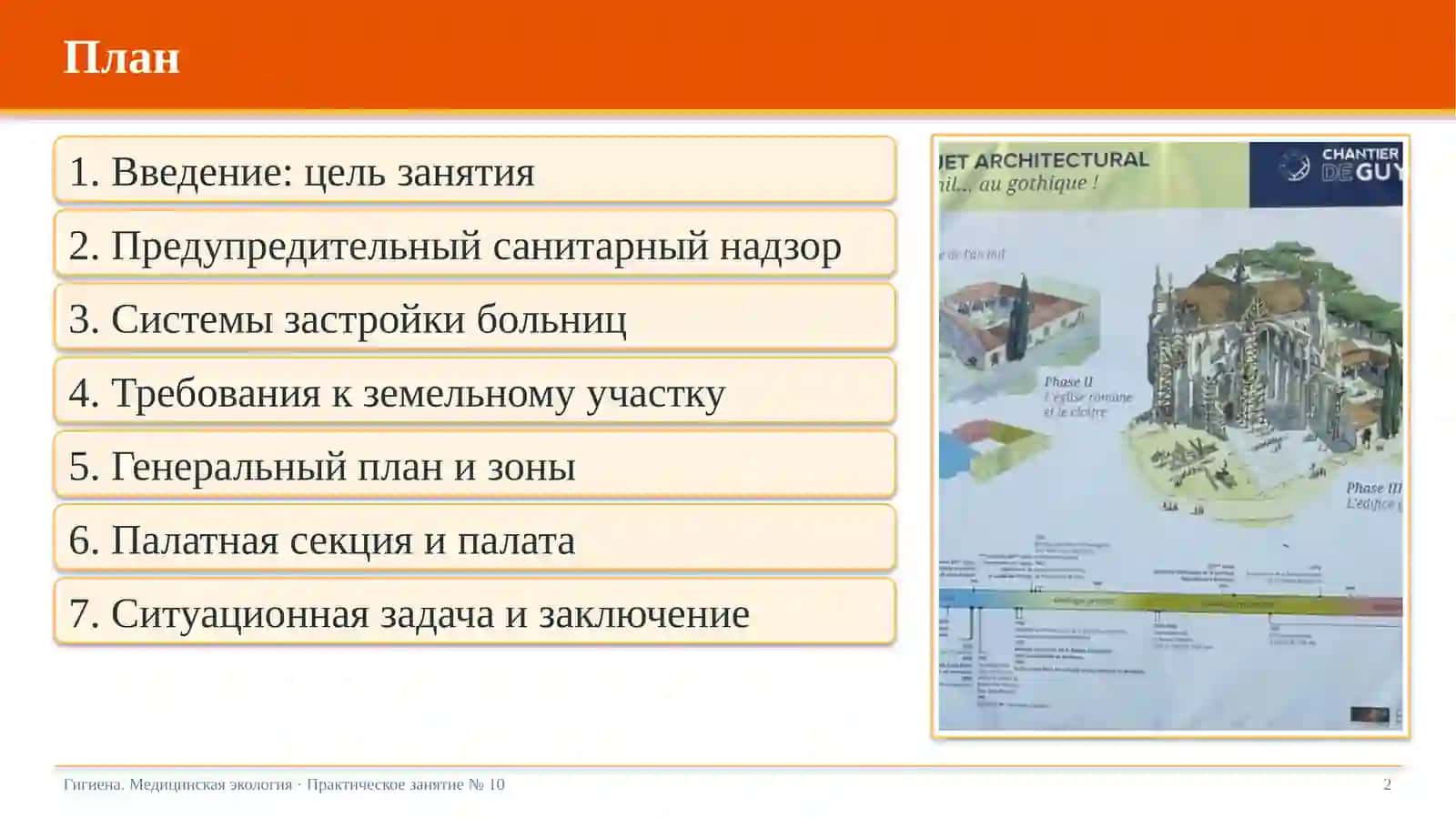 Гигиеническая оценка лечебно-профилактических учреждений по проектным материалам 2
