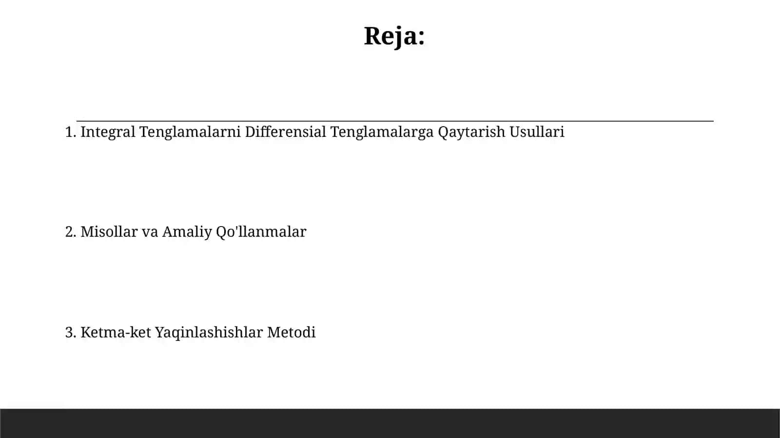 Integral tenglamani ketma ket yaqinlashish usulida differenrsial tenglamalarga keltirib yechish 2