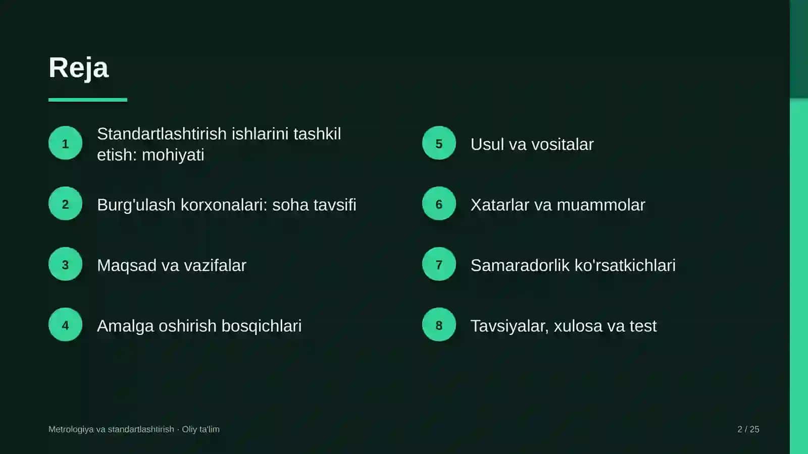 burg'ulash korxonalarida standartlashtirish ishlarini tashkil etish 1817 2