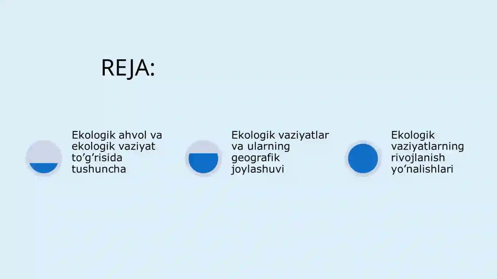 Ekologik vaziyatlarning rivojlanish yo’nalishlari 2