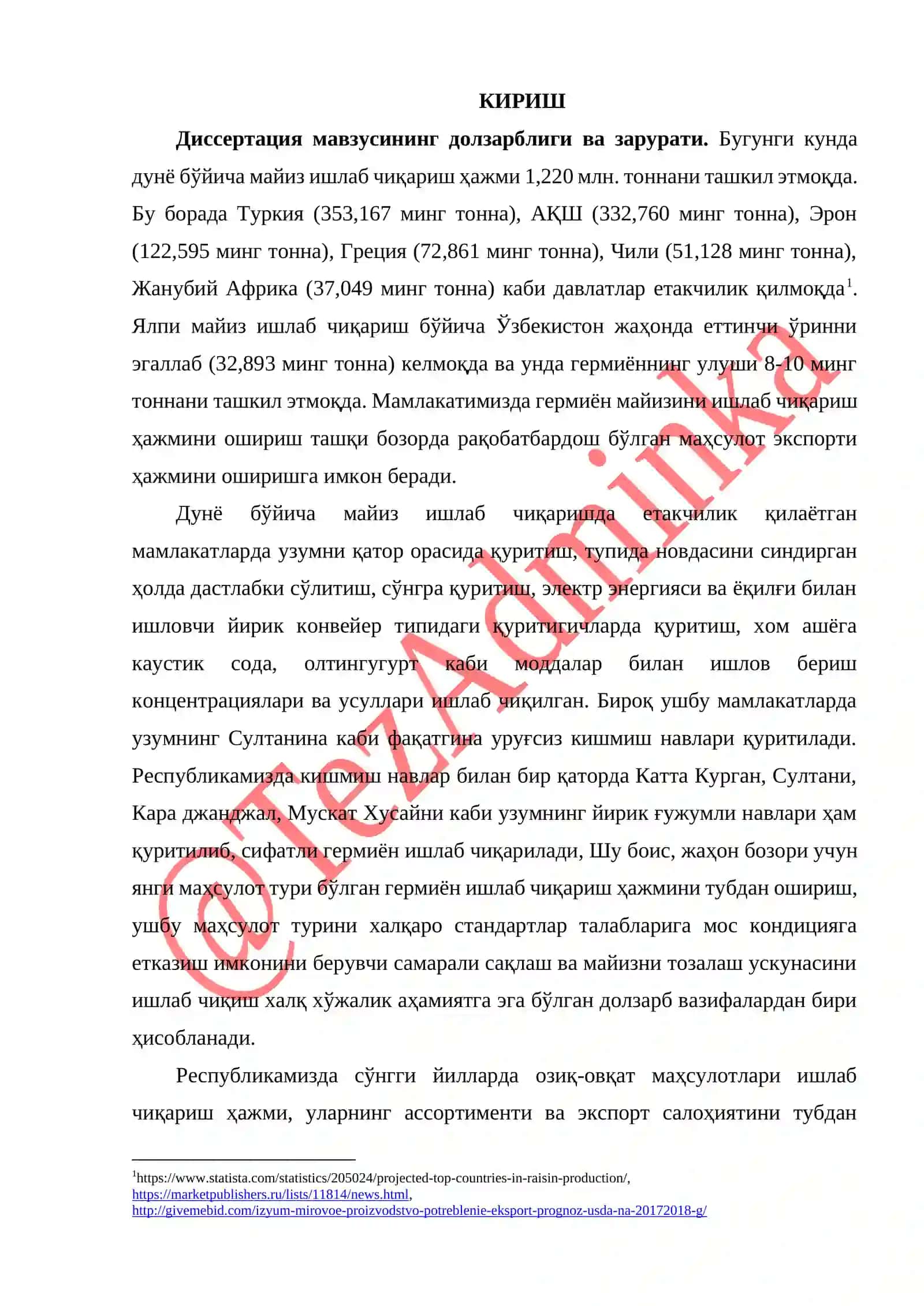 Майизбоп узум навларининг агробиологик, хўжалик хусусиятлари, қуритиш технологиясининг назарий ва амалий асослари (адабиётлар шарҳи) 2