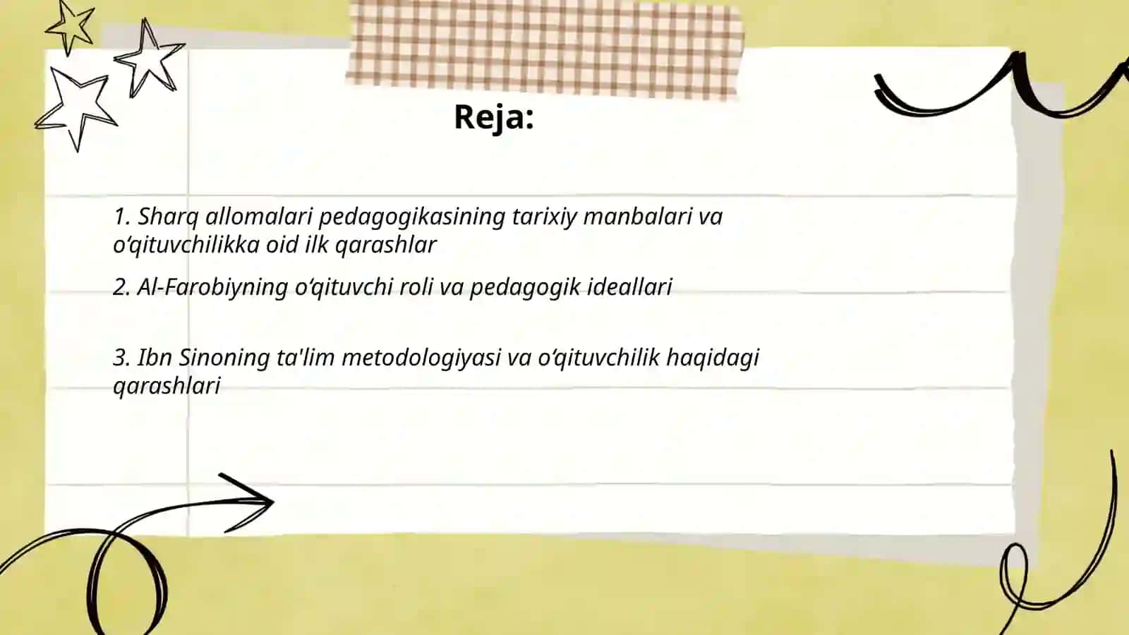 Sharq allomalari pedagogikasining tarixiy manbalari va o‘qituvchilikka oid ilk qarashlar 2
