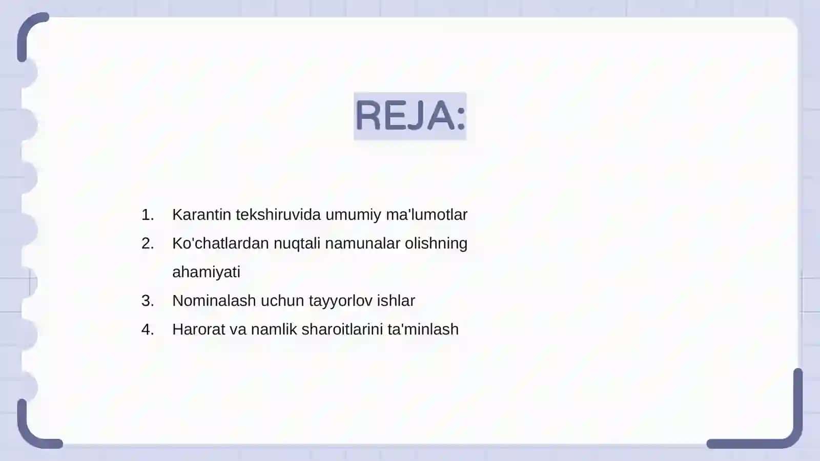 Karantin tekshiruvida analizlar uchun ko'chatlardan nuqtali namunalar olish 2