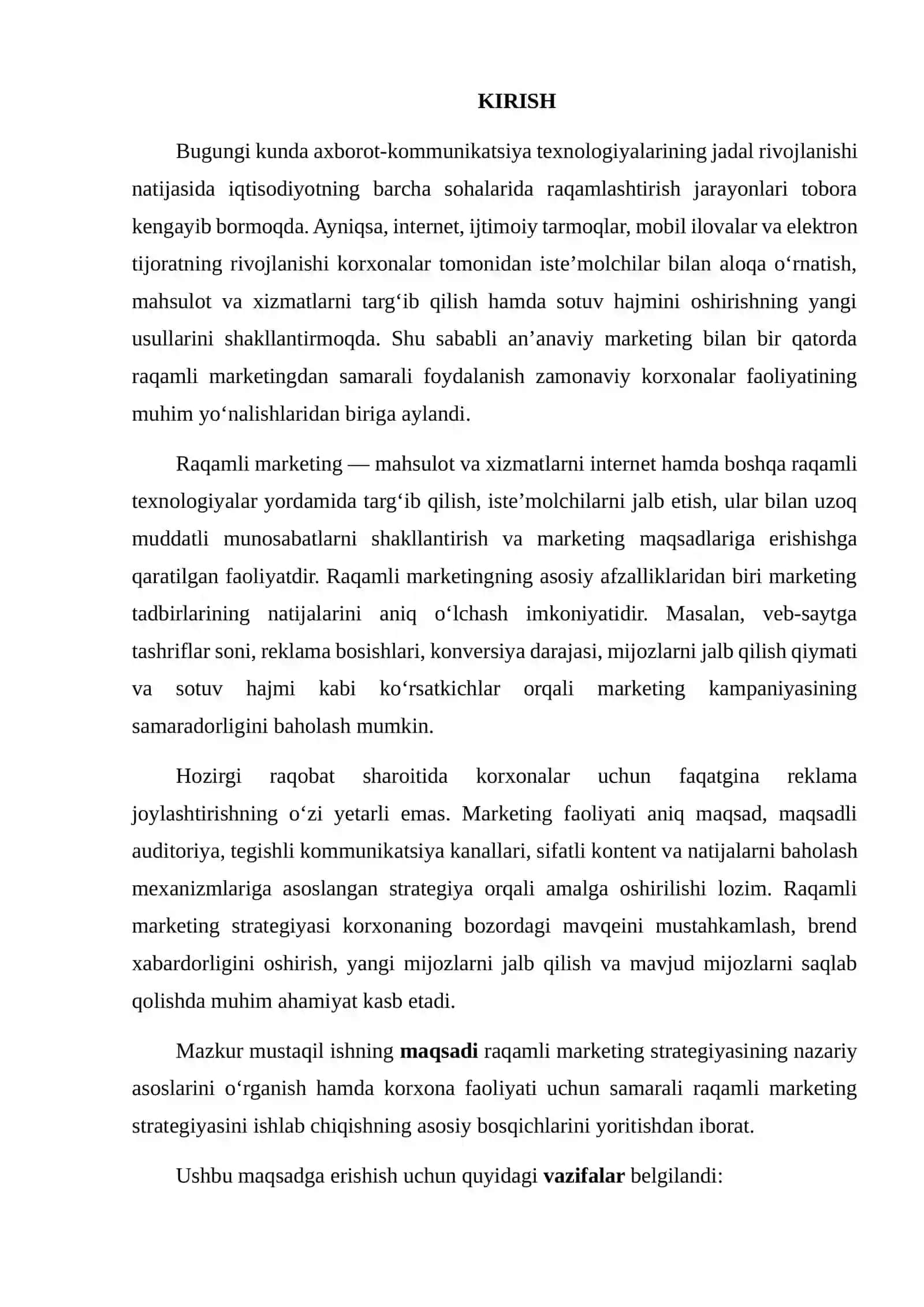 RAQAMLI MARKETING STRATEGIYASINI ISHLAB CHIQISH 2