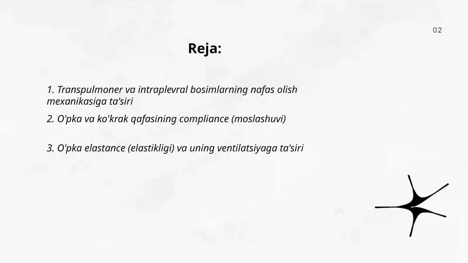 Nafas olish akti: Mexanikasi va markaziy boshqaruvi 2