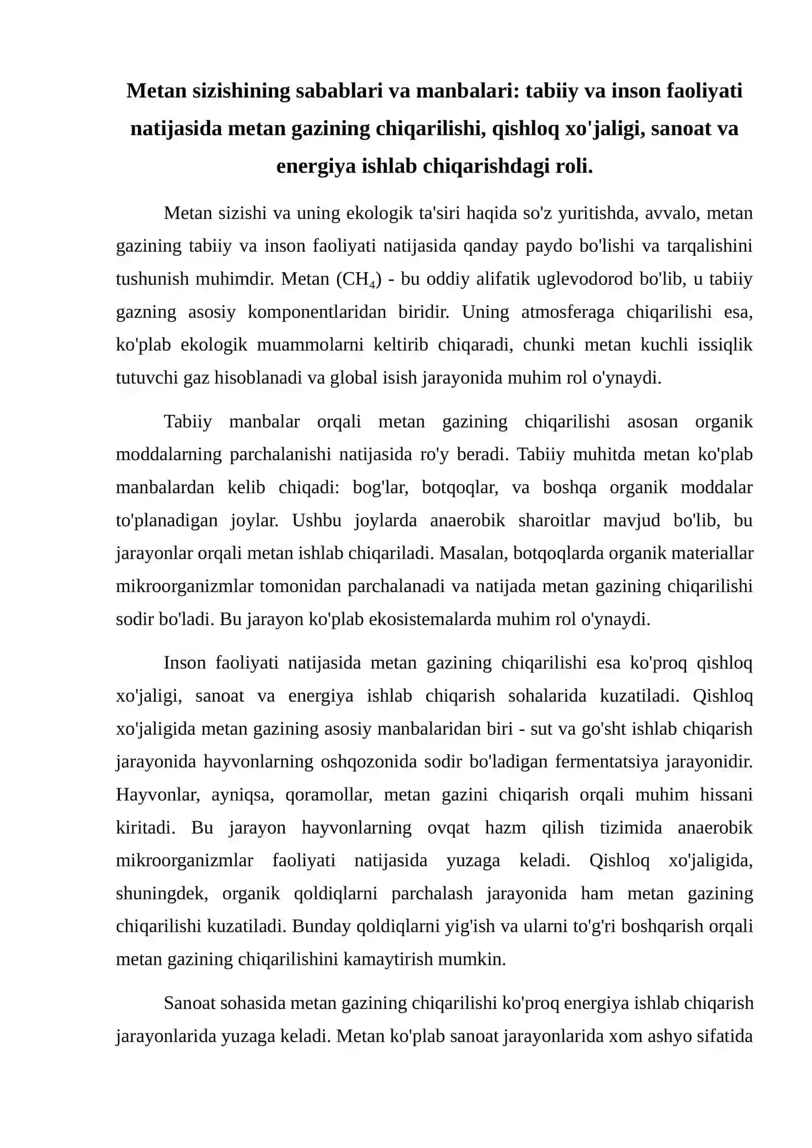 Metan sizishi va uning ekologik ta'siri 2