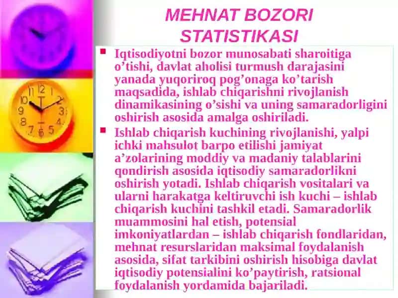 MEHNAT BOZORI STATISTIKASI 2