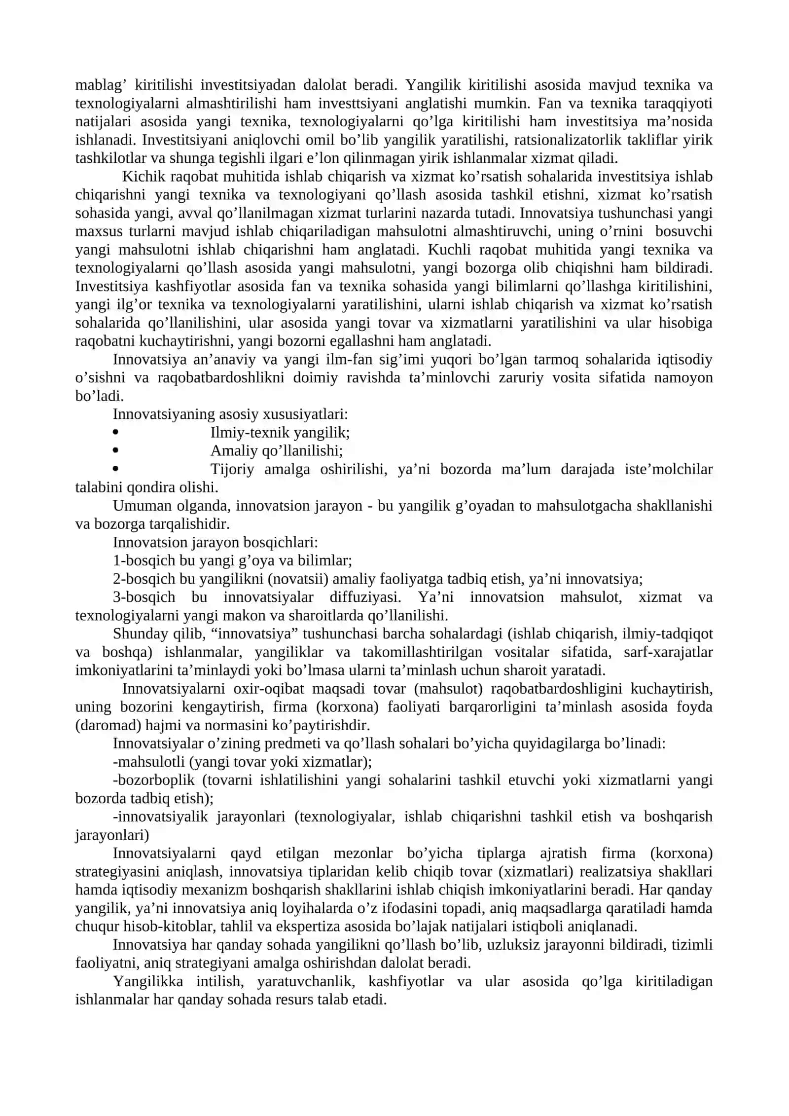 Innovatsiya faoliyatini moliyalashtirish 2