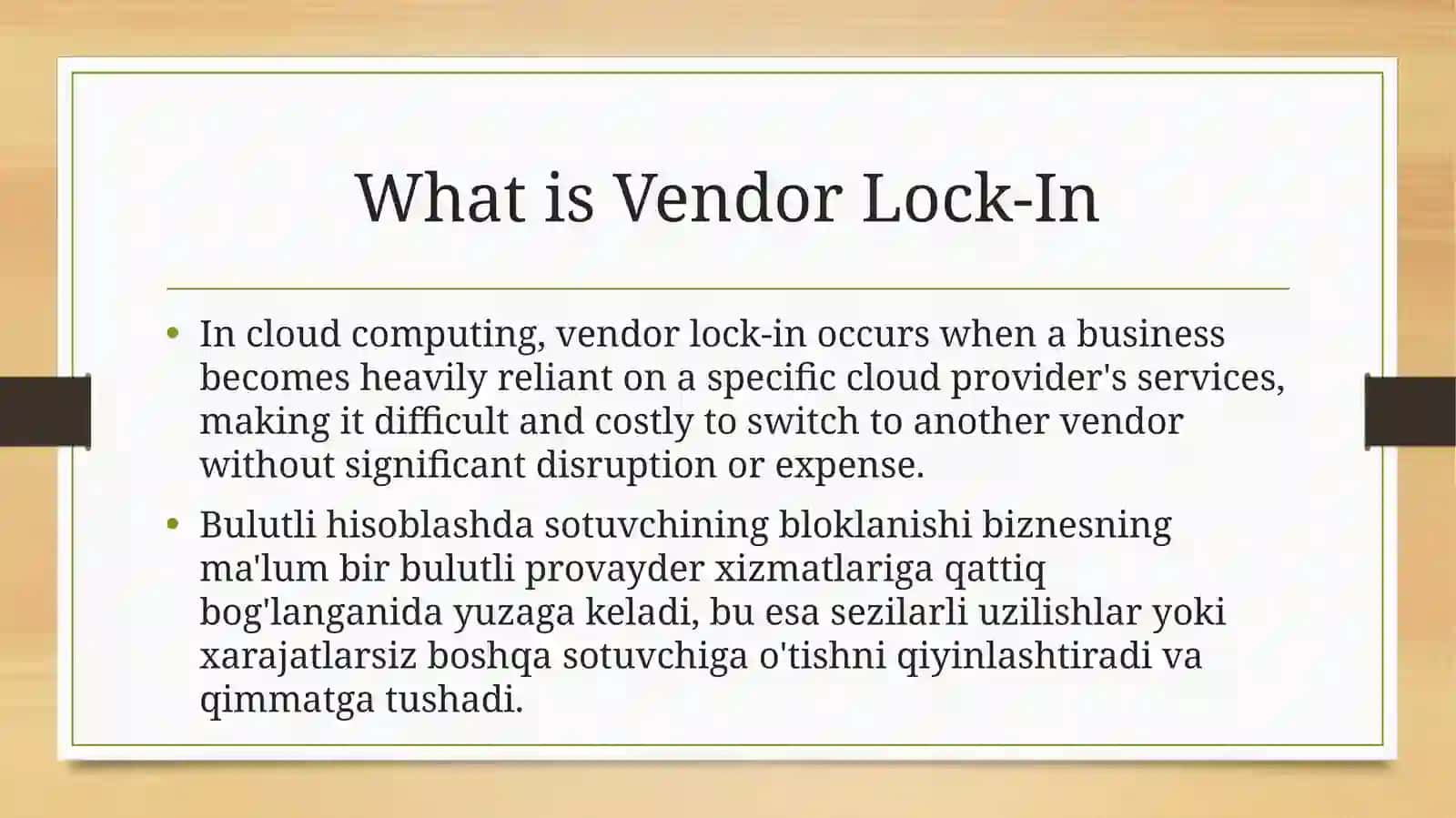 Vendor Lock-In in Storage 2
