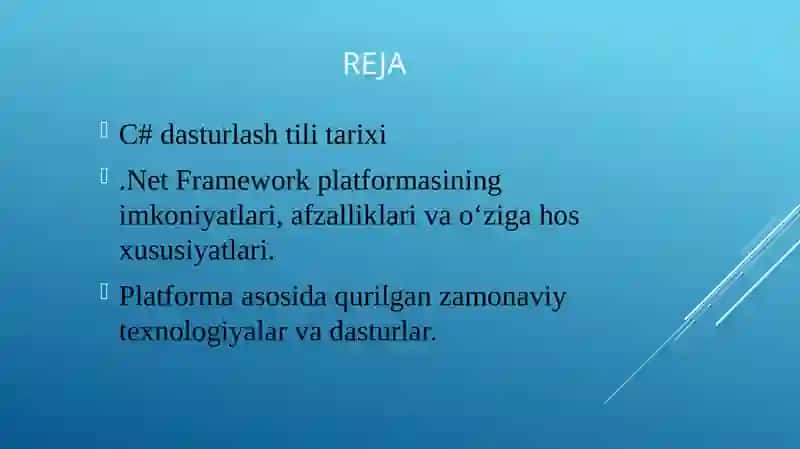 C# va.Net Core platformasi 2
