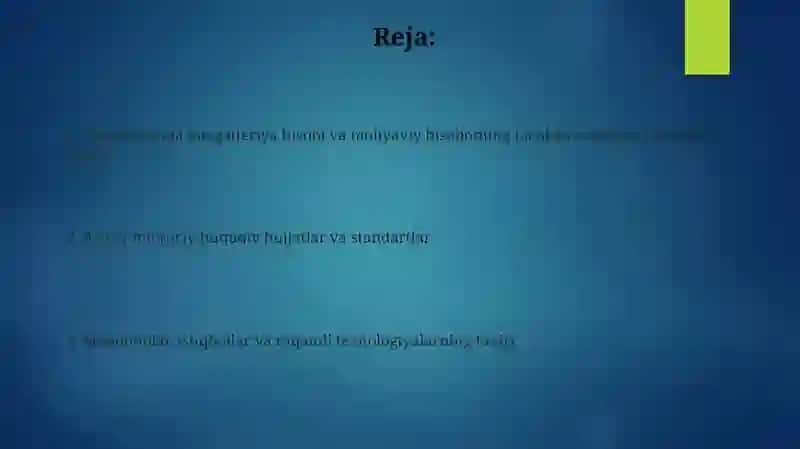 O'zbekiskon respublikasi buxgalteriyasida hisobi va moliyaviy hisobotni tartib solish 2