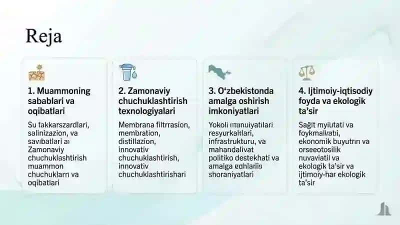 O’zbekistan sharoitida sho’r suvlarni chuchuklashtirish g’oyasini yaratish 2