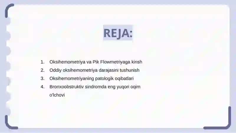 Norma va patalogiyada oksigemometriya va pikfloumetriya ko'rsatkichlari 2