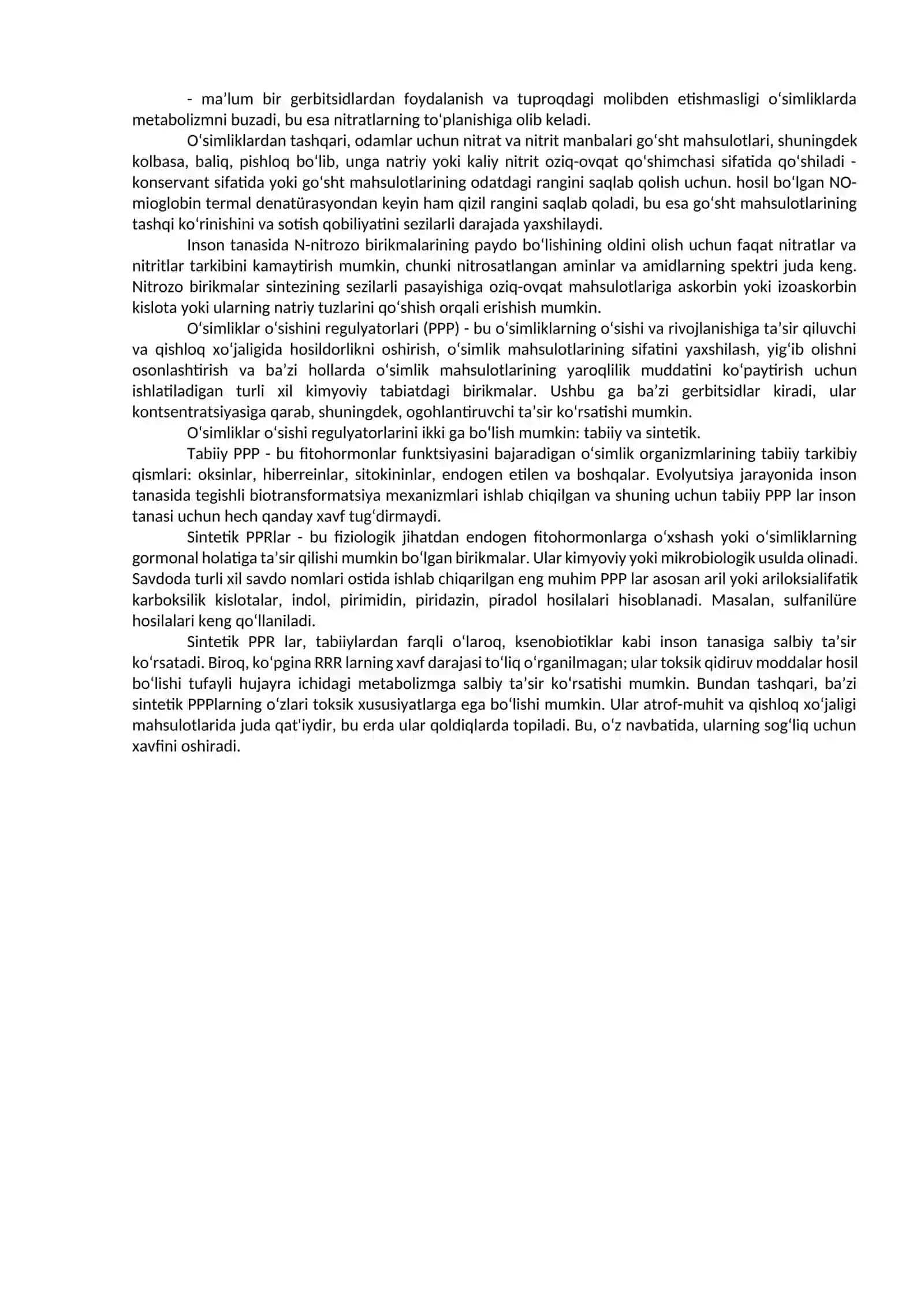 Nitratlar, nitritlar va nitrozobirikmalar 2