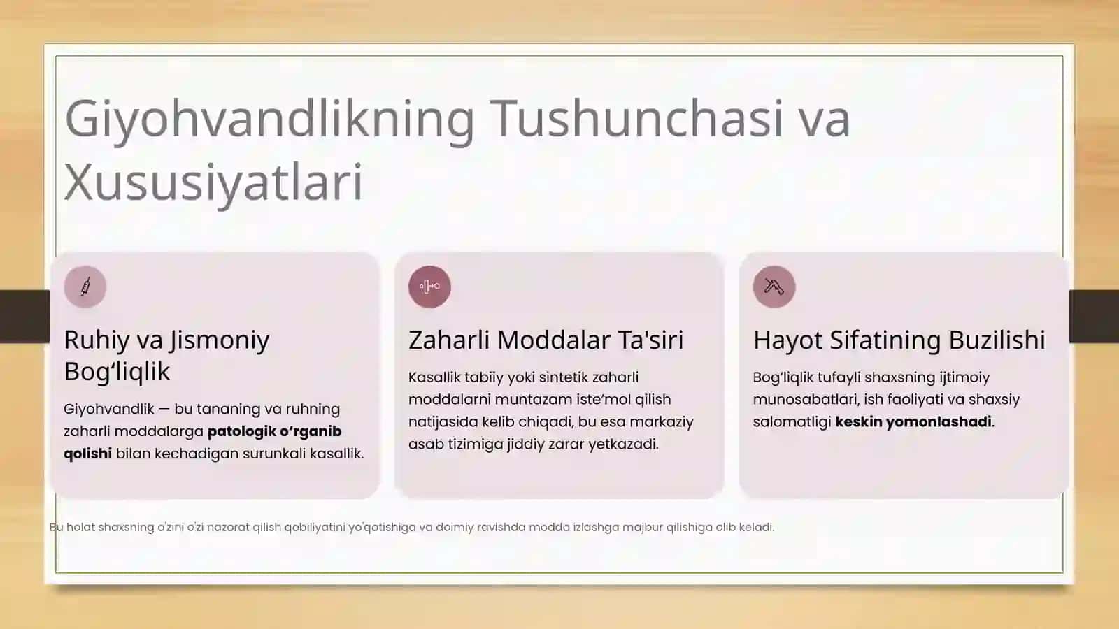 Giyohvandlikning Tushunchasi va Xususiyatlari 2