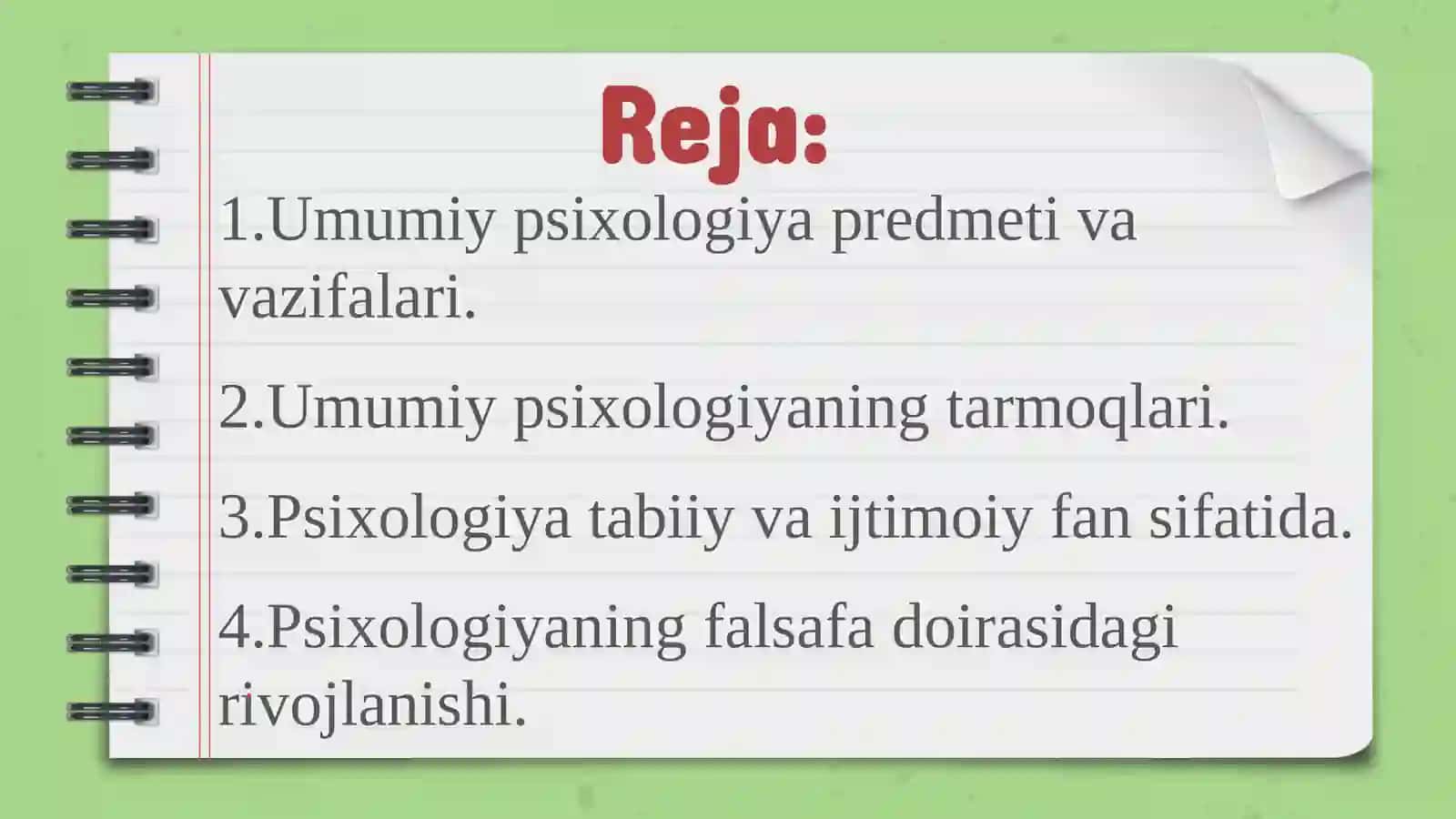 Psixologiyafanining predmeti va rivojlanish tarixi 2