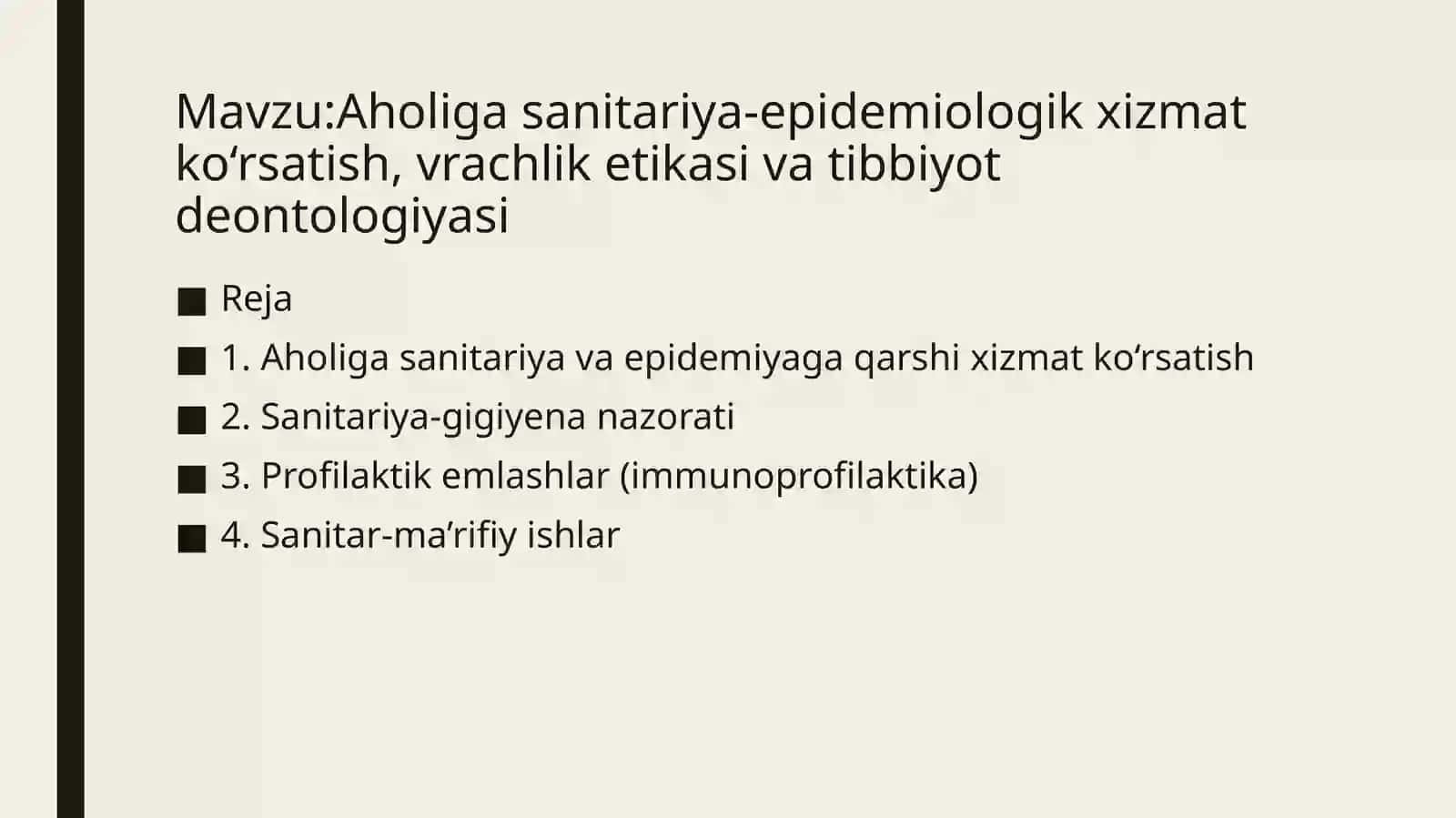 Aholigasanitariya-epidemiologik xizmat ko‘rsatish, vrachlik etikasi va tibbiyot deontologiyasi 2